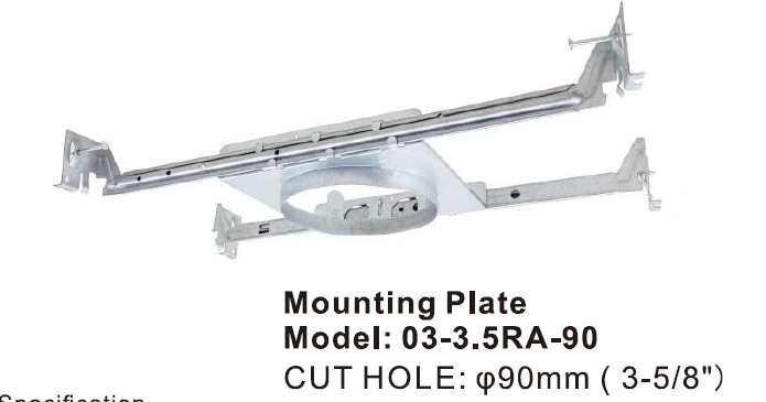 03-5/8" Mounting Plate for 3.5" Recessed 03-3.5RA-90