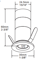 LED 1" Recessed Down Light Dimmable 12V 2W - LED-2SF-2W