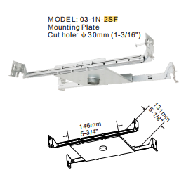 LED 1" Recessed Down Light Dimmable 12V 2W - LED-2SF-2W