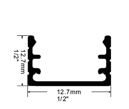 10ft. Aluminum LED U Channel QC-1212 W:1/2" x D:1/2" ID:6/16"