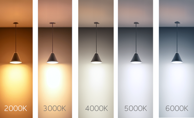 Lighting Tone from 2000K - 6000K