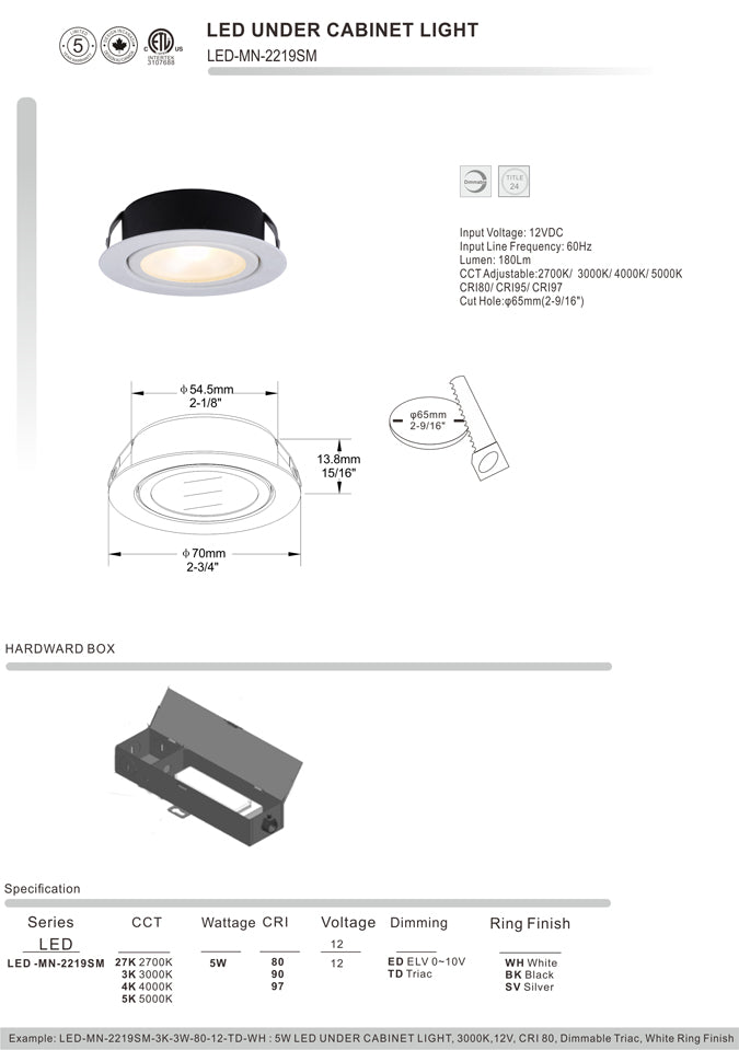 MN-2219-SM-3W Specification